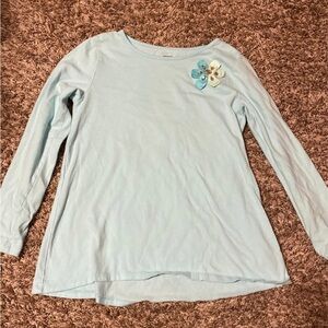 Carter's Blue Long Sleeve Tee Soft Knit Crew Neck